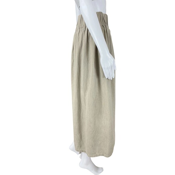 Miranda Bennett Paper Bag Skirt One Size Lyocell Crinkle Pull On Minimalist BOHO - Picture 10 of 16